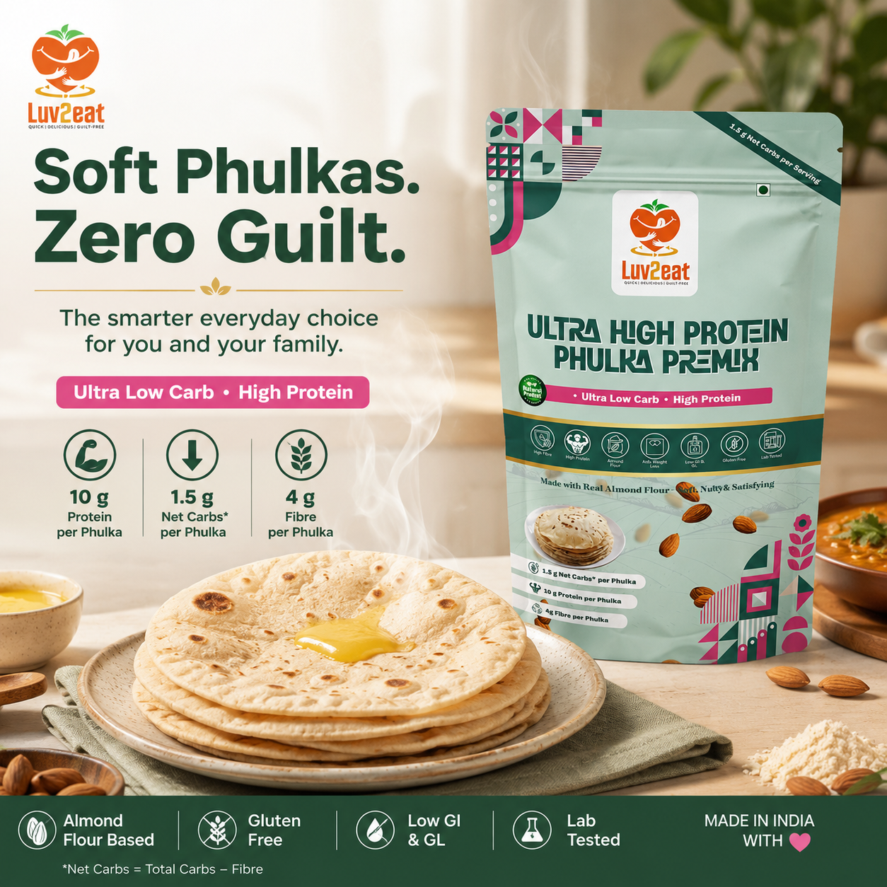 Almond Flour Phulka