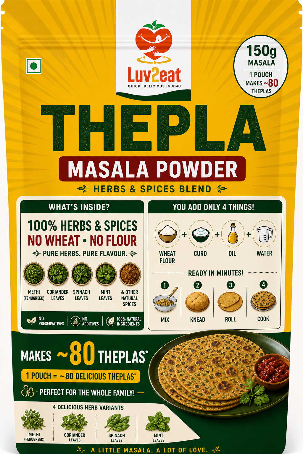 Thepla Masala - No Wheat