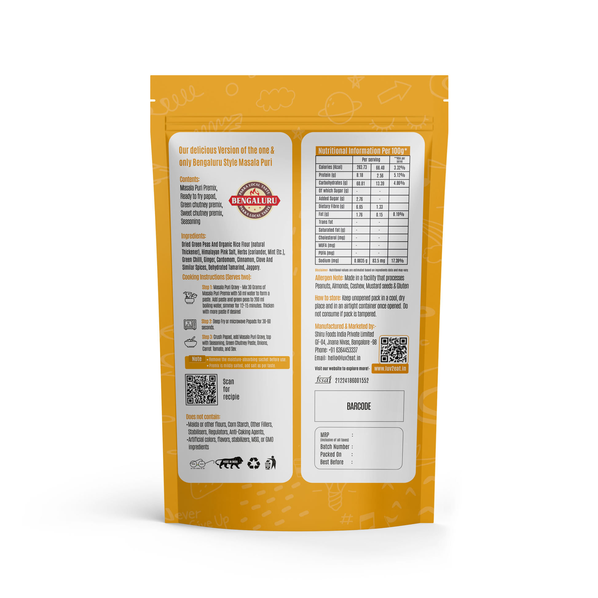 Masala Puri | No garlic