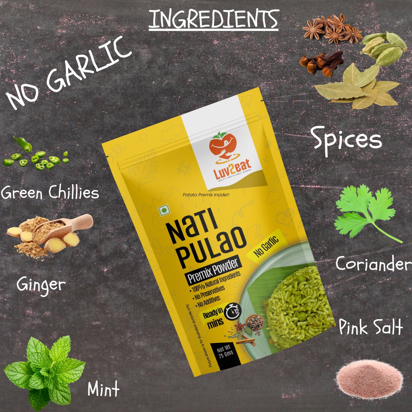 Nati Pulao Premix | No-Garlic