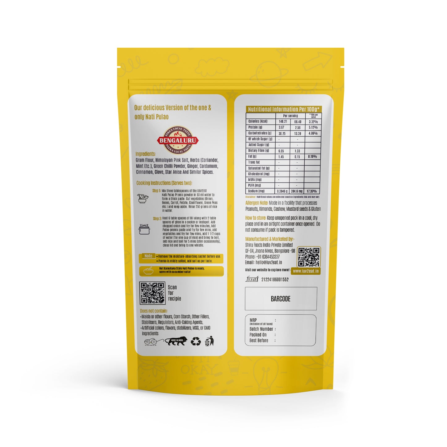 Nati Pulao Premix | No-Garlic