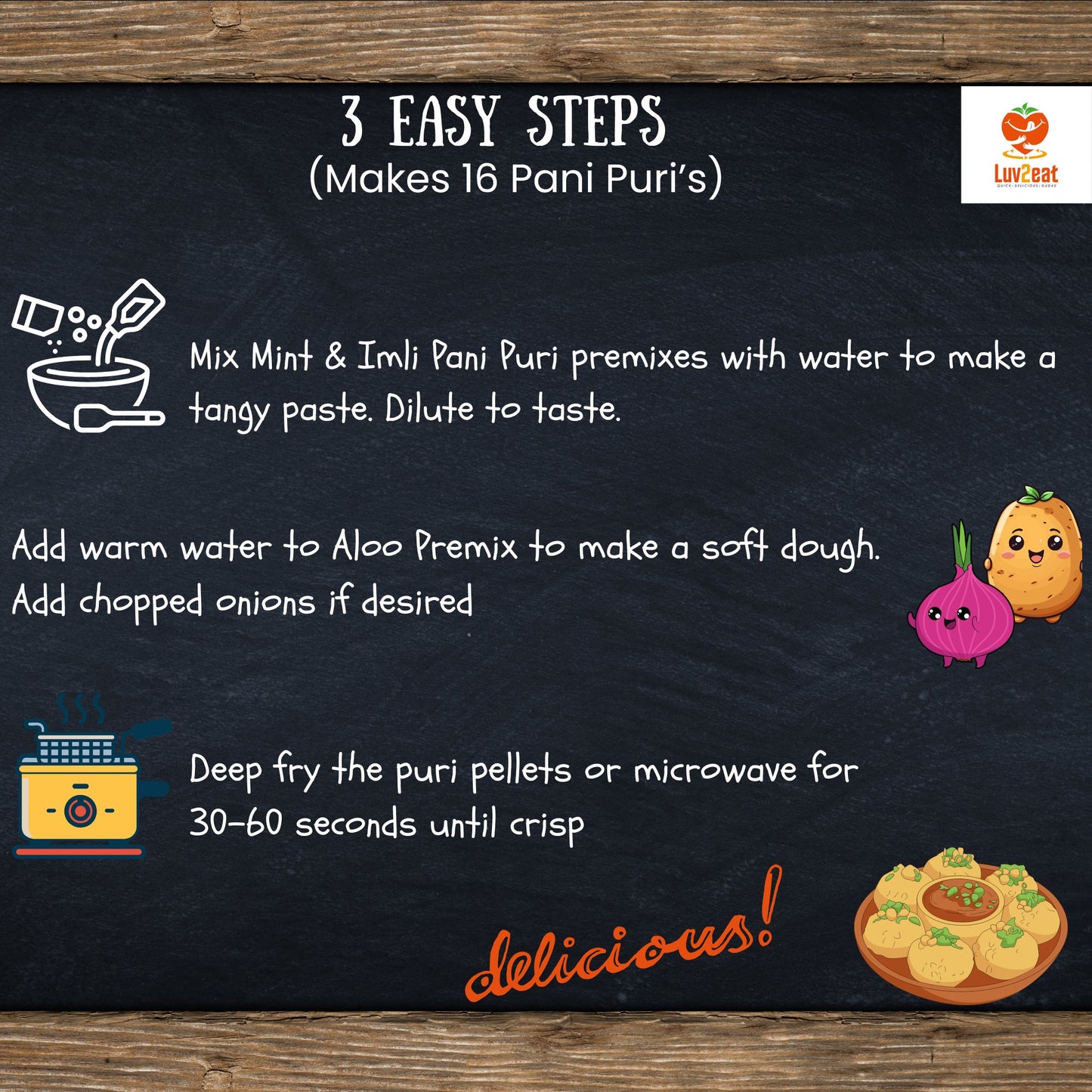 Pani Puri Kit – With Potato Premix | Makes 16 Pieces