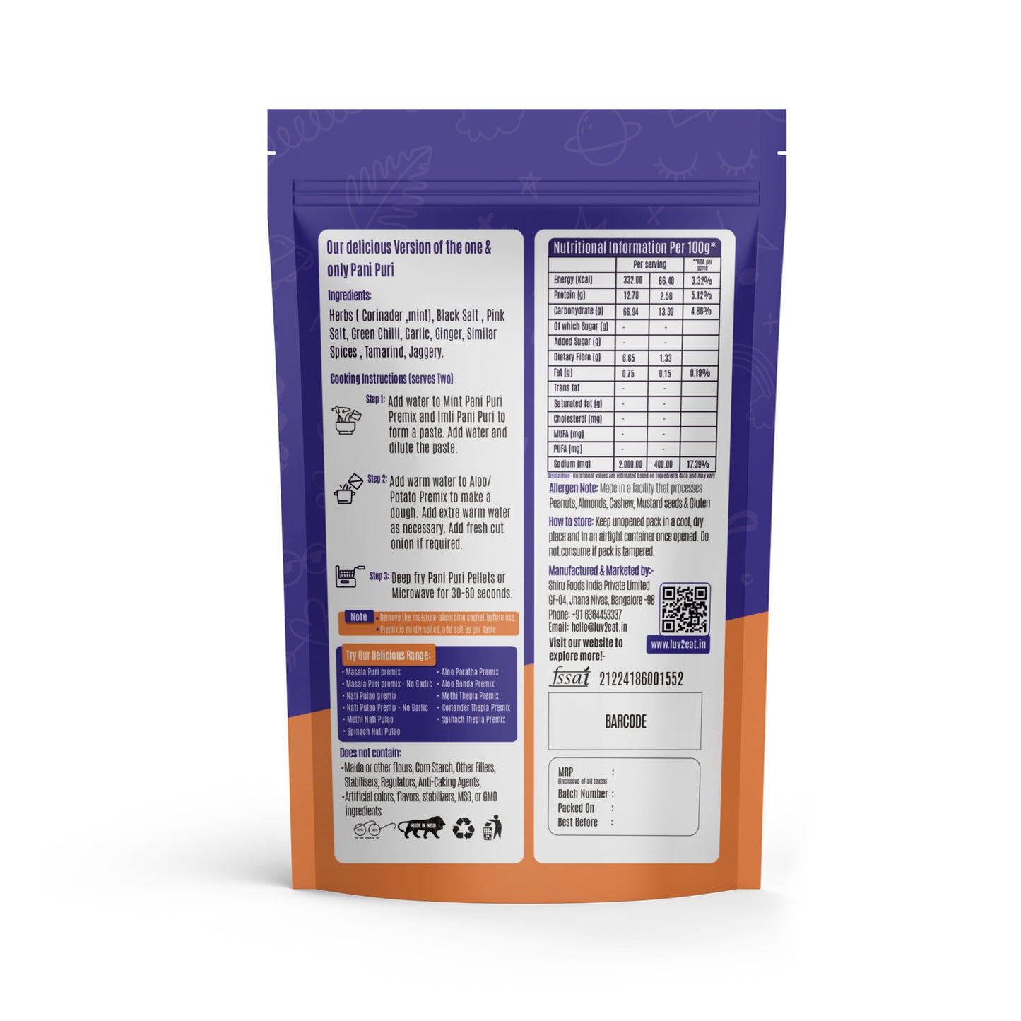 Pani Puri Kit – With Potato Premix | Makes 16 Pieces