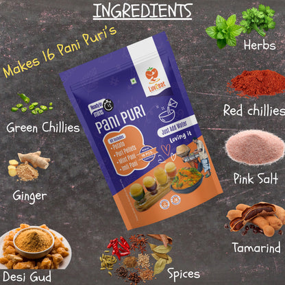 Pani Puri Kit – With Potato Premix | Makes 16 Pieces