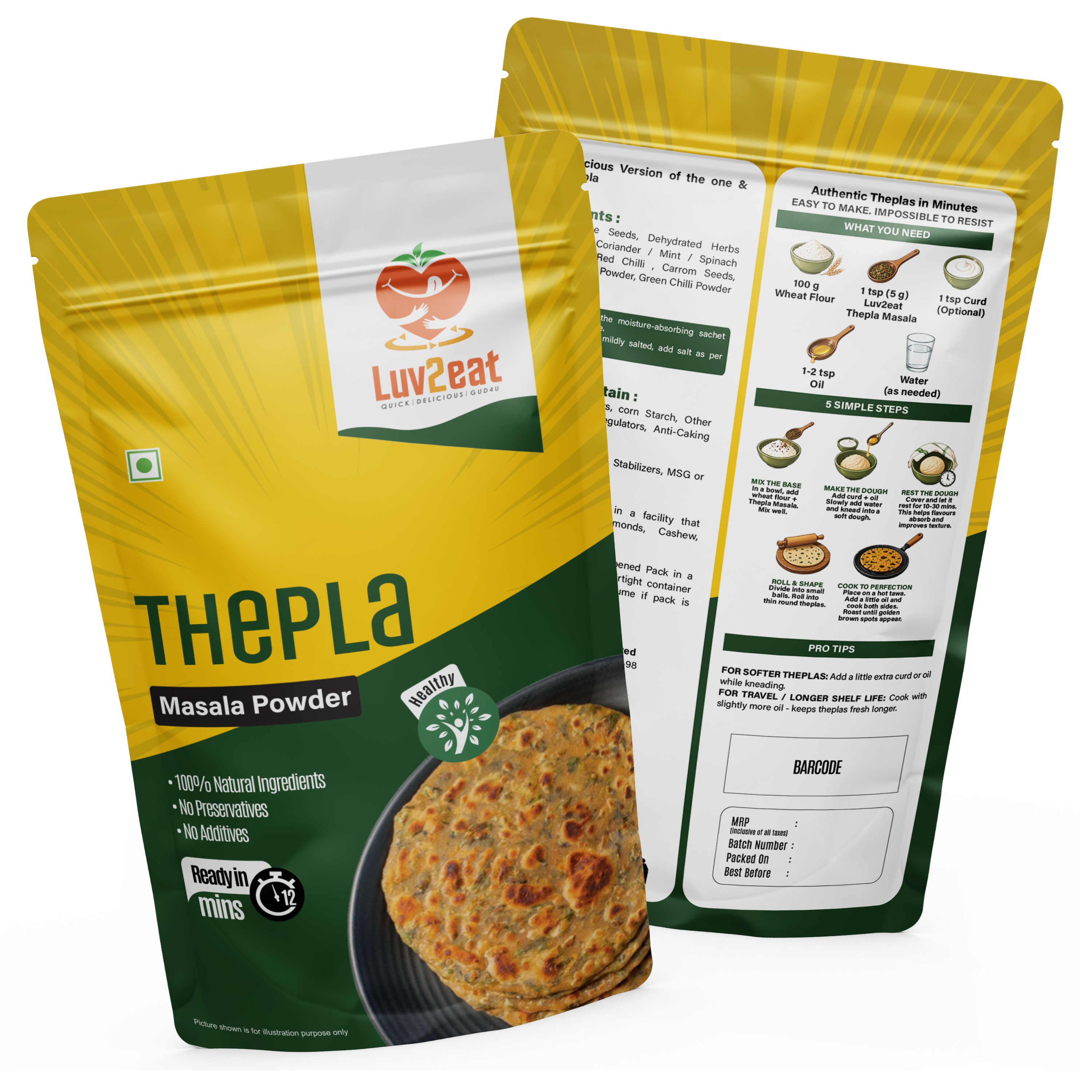 Thepla Masala - No Wheat