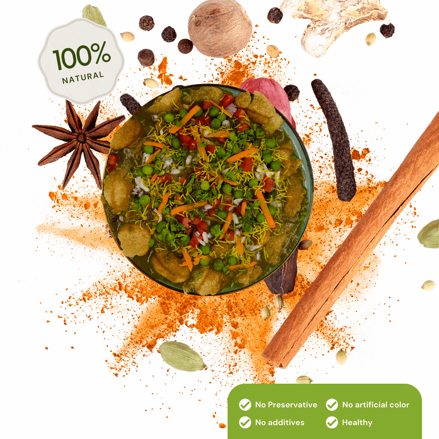 Luv2eat Masala Puri ready-to-eat, made from authentic Bengaluru-style premix, with natural ingredients and no preservatives.